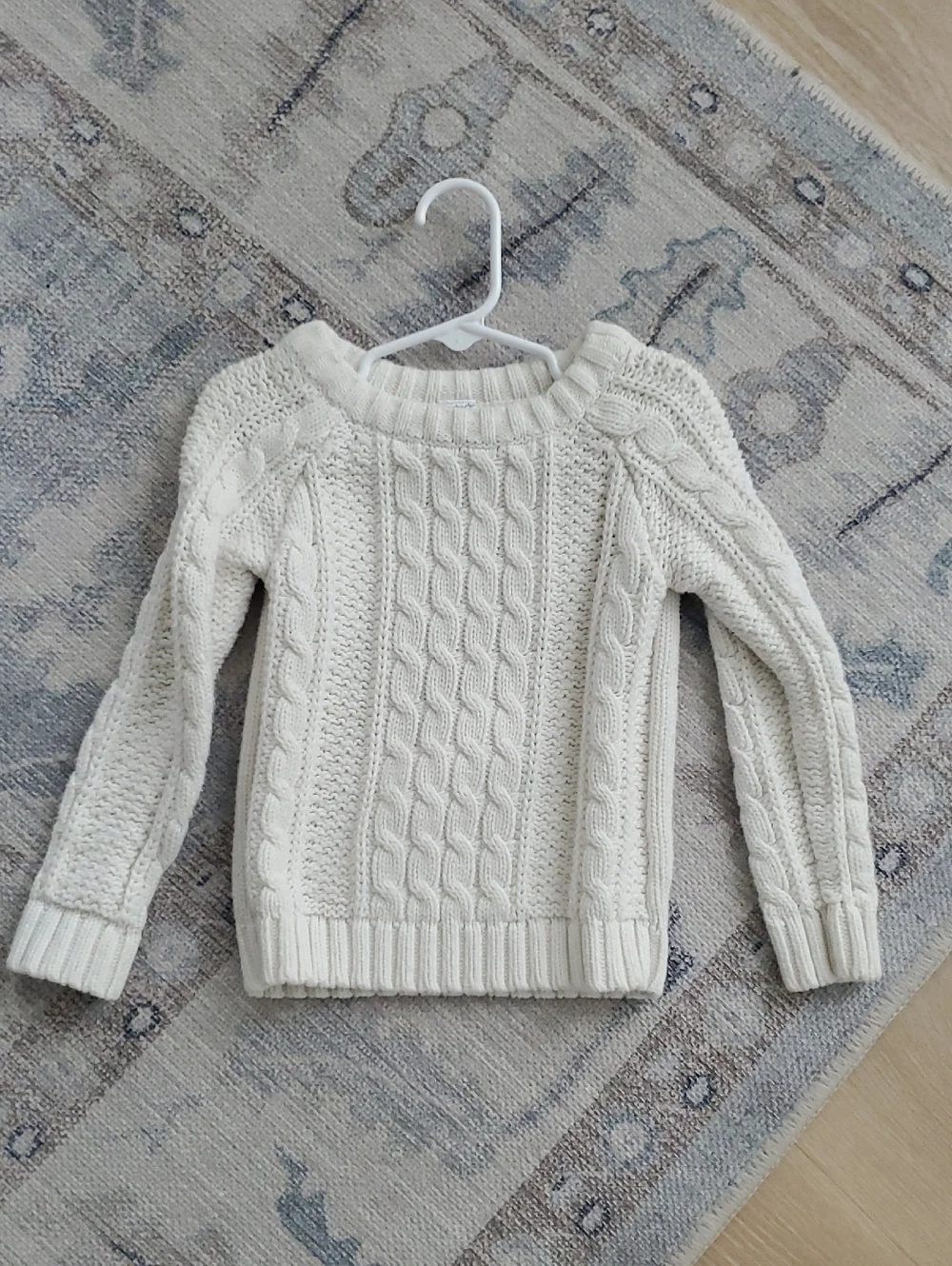 Carters Girls Cableknit Off White Classic Sweater Sz3T